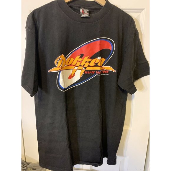 Vintage DOKKEN WORLD TOUR 1995 Men’s Sz XL T Shirt‎ Rock Metal Giant Tag Black - Picture 6 of 9